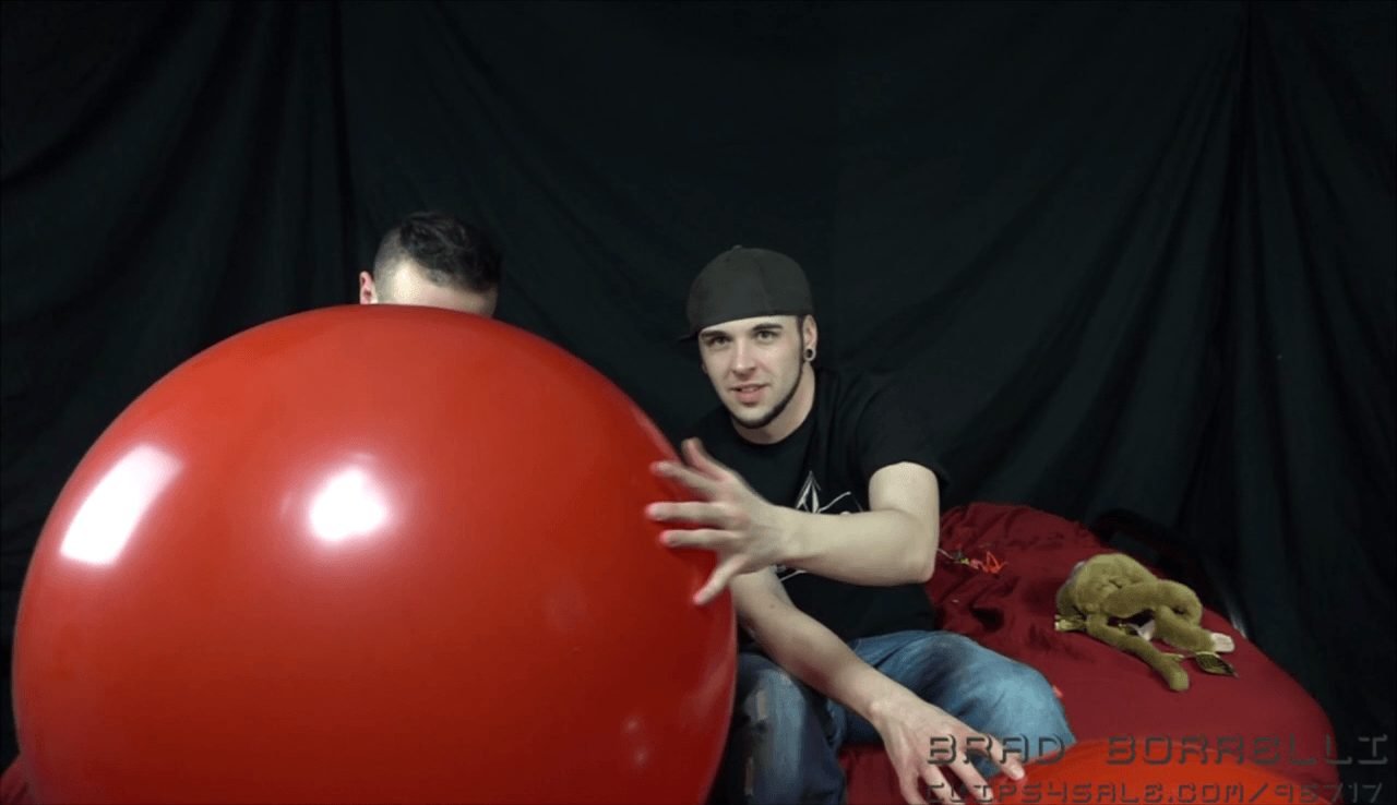 Brad and Bliss Blow up a Giant Red Balloon